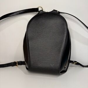 Authentic Louis Vuitton Epi Leather Mabillon Backpack Black
